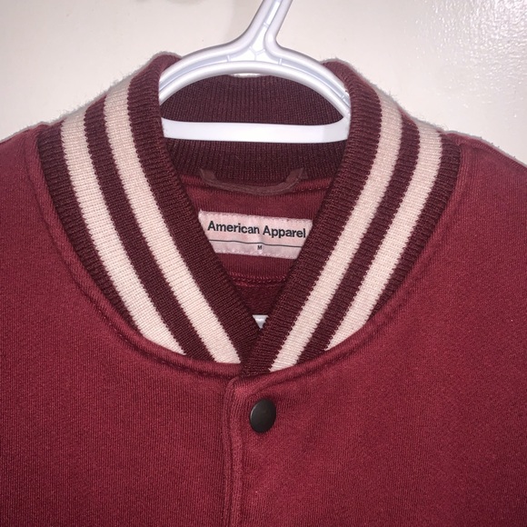 burgundy bomber jacket - Picture 3 of 3